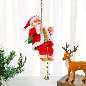 Electric Climbing Santa With Music Electric Santa Claus Climbing Rope Ladder Electric Santa Claus Climbing Rope Ladder Climbing Santa Plush Doll Toy F