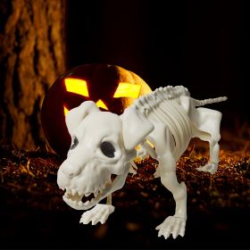 1pc 20.47 Inch Artificial White Dog Skeleton Simulation Simple Model Suitable For Halloween Decoration Indoor And Outdoor Decoration Christmas