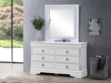 Glory Furniture Verona G6790-D Dresser , Silver Champagne