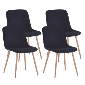 Dining Chair 4PCS(BLACK), Modern style, New technology.Suitable for restaurants, cafes, taverns, offices, living rooms, reception rooms.