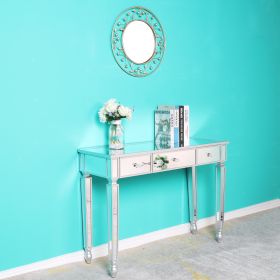 Three Drawers Mirror Table Dressing Table Console Table