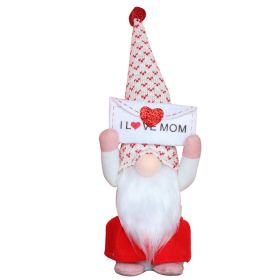 I Love Mom Gnomes Faceless Plush Doll;   Mother's Day Gift Doll (Color: Envelope)