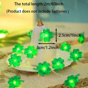 1 Set Of St Patrick's Day String Lights (Color: Green)