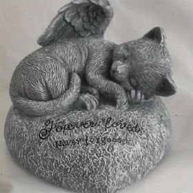 1pc Cat Memorial Stone Or Resin Statue, Beautifully Packaged Memorial Gift, For Cats Or Loss Of Cat Sympathy Gift (Color: Cat Memorial Stone)