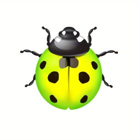 1pc/6pcs, Metal Ladybugs Wall Decor, Metal Ladybugs Hanging Decor, Home Decor, Garden Decor, Wall Decor, Bedroom Decor, Wedding Decor, Party Decor (Color: Chartreuse)