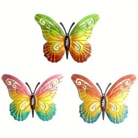 1pc/3pc, Vintage Iron Butterfly, Home Garden Themed Welcome Sign, Front Door Hanging Decor, Celebration Decor (style: Model A+B+C)