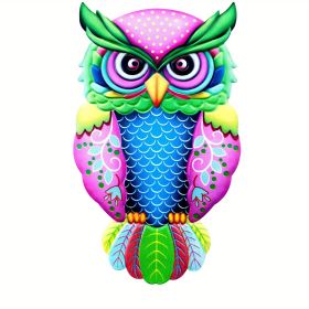 1pc Metal Owl Wall Decor, Outside Garden Decoration, Yard Art Outdoor Patio Fence Lawn Ornament, Home Decor, Room Decor, Party Supplies, Birthday Gift (style: Model B)