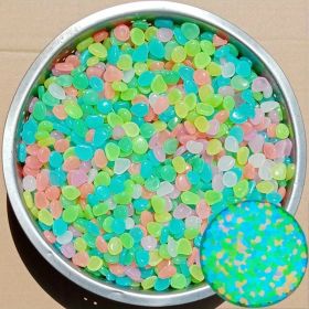 100pcs/bag Glow In The Dark Stones, Glow Rocks Decor Pebbles Stones For Fish Tank, Aquarium Decoration Suitable For All Kinds Of Landscaping (Quantity: 100pcs/bag, Color: Multicolor)