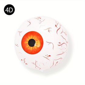 4pcs Scary Eyeball Decorations Balloons, Balloon Props Bloodshot Eyeballs Indoor Outdoor Decors For Party (style: 4D Red Eyeball)