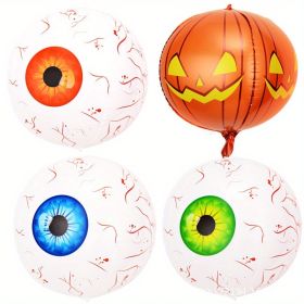 4pcs Scary Eyeball Decorations Balloons, Balloon Props Bloodshot Eyeballs Indoor Outdoor Decors For Party (style: 4 Pack)