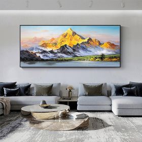 Hand Painted Oil Painting Large Landscape Oil Painting Original Mountain Canvas Painting Abstract Painting Modern Art Acrylic Painting Living Room Hal (style: 01, size: 90x120cm)