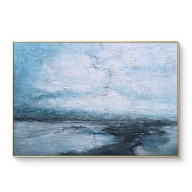 Hand Painted Oil Paintings on Canvas Modern Abstract  Landscape Art Picture For Living Room Home Decor No Frame (size: 75x150cm)