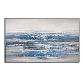 Blue Modern Style Abstract Wall Poster Nordic Canvas Oil Painting Contemporary Art Decoration Picture For Living Room Decor (size: 60x90cm)