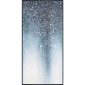 Large Original Hand Painted Abstract Textured Modern Blue Oil Painting On Canvas Wall Art For Living Room Home Decor No Frame (size: 150x220cm)