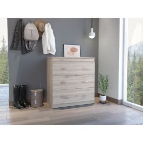 Dove Three Drawer Dresser, Superior Top, Light Gray (Color: Light Gray)